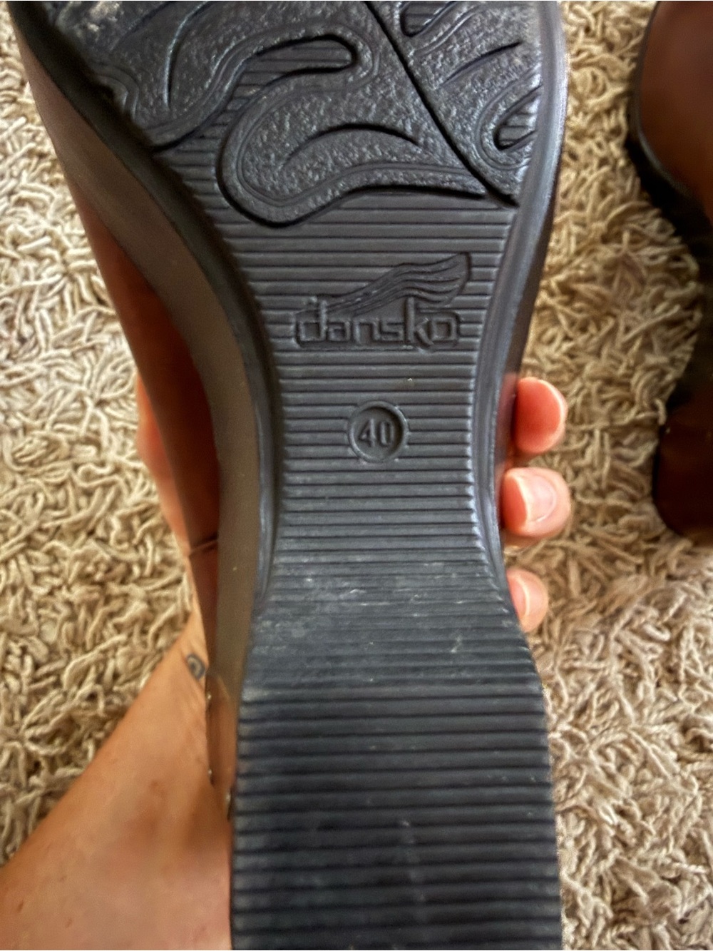 Dansko Franka Leather Cutout Wedge Ankle Heels - Picture 8 of 9